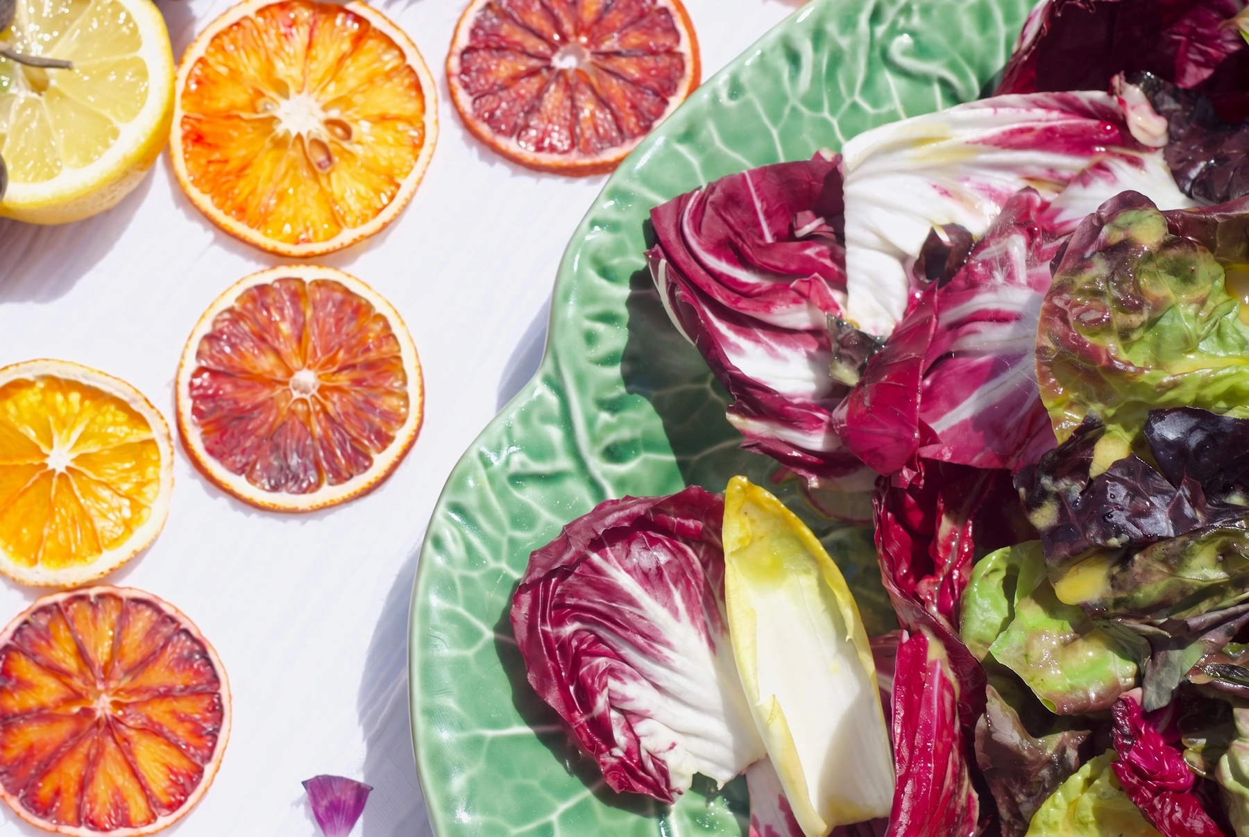 Bitter greens and citrus.